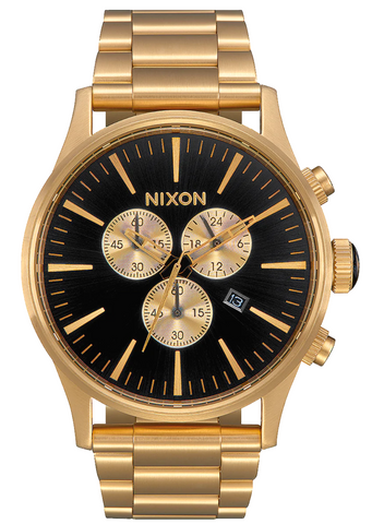 Nixon Mens Sentry Chrono All Gold/Black Watch - A386 510-00