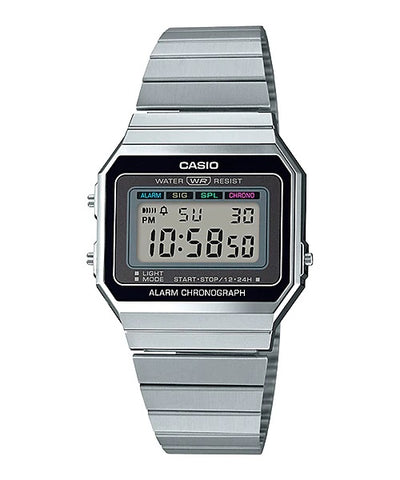 Casio Silver Slim Line Digital Watch - A700W-1A