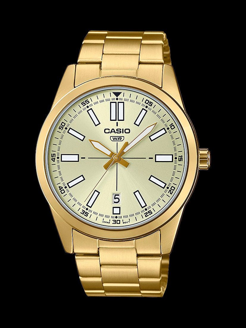 Casio Casual Mens Analogue Gold Tone MTPVD02G-9E