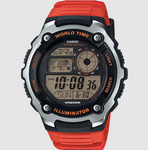 Casio Mens Digital Orange Band Watch - AE2100W-4AV