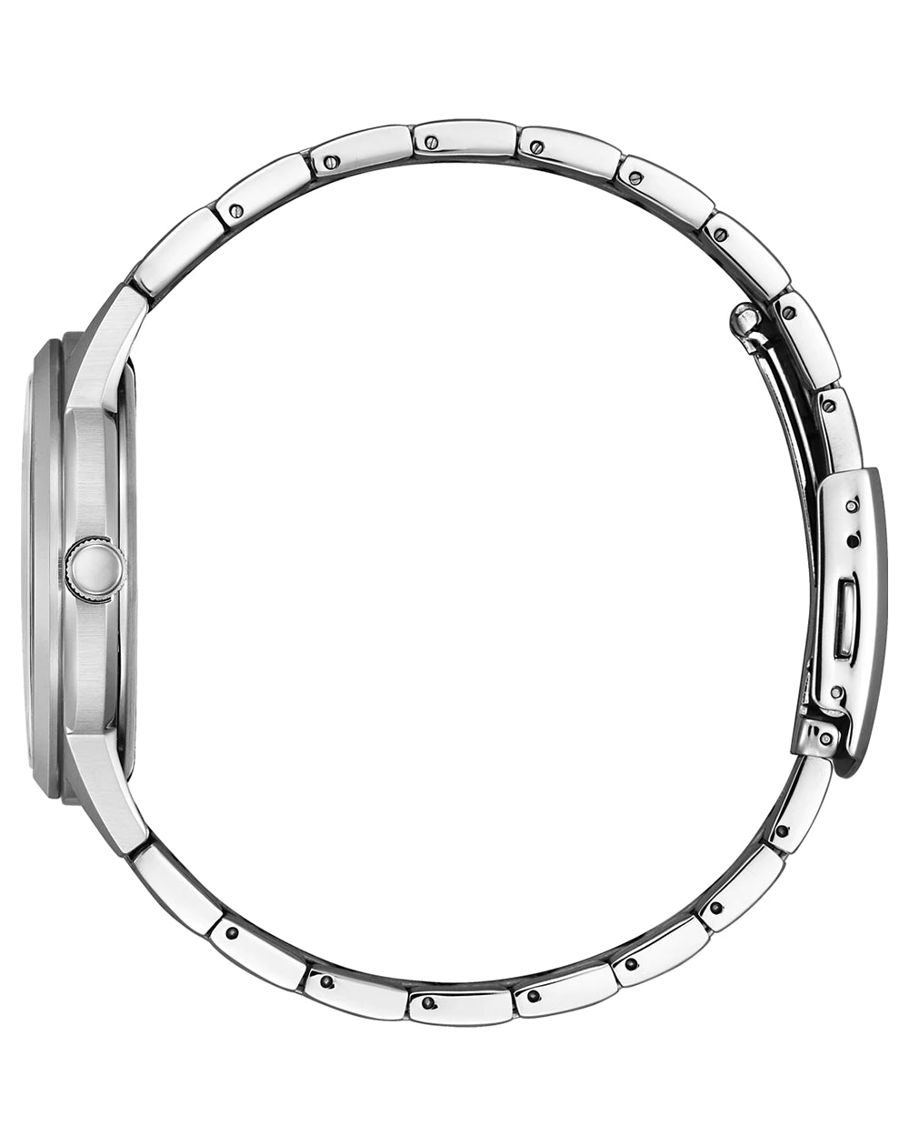 Citizen Mens Classic Silver/White Eco Drive Watch - AW0100-86A