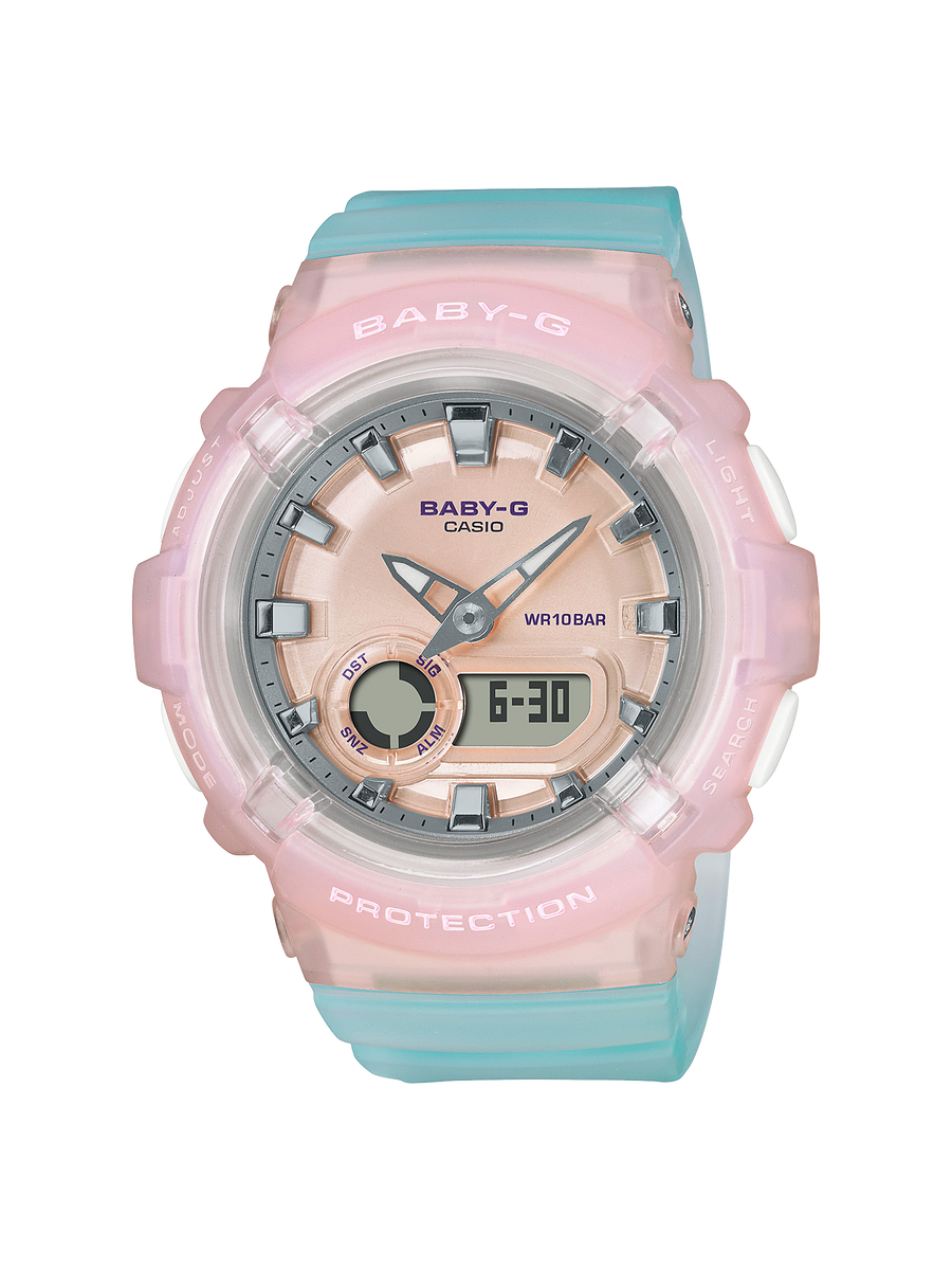 Baby G Casio Coastal Pink Blue Analog Digit BGA 280 4A3 SALE
