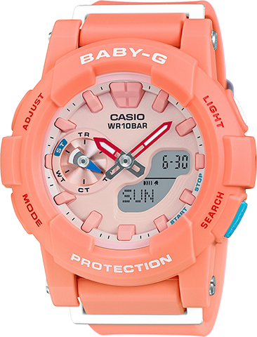 Baby-G Women's Orange Analog Digital Watch - BGA185-4ADR