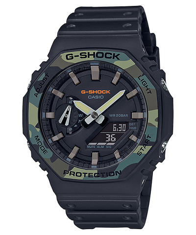 G-Shock Green Camouflage Analog-Digit (GA-2110 Series) Watch - GA-2100SU-1A
