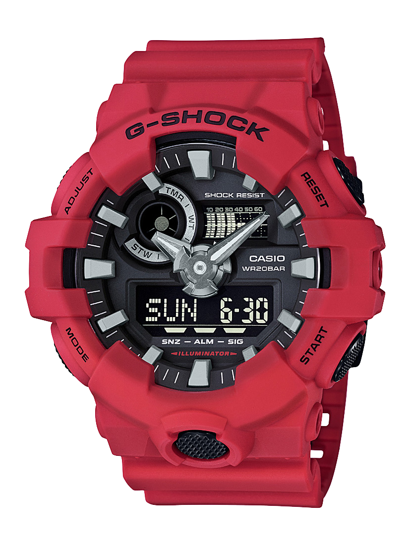 G Shock Red Analog Digit Watch GA 700 4A Stonex Jewellers
