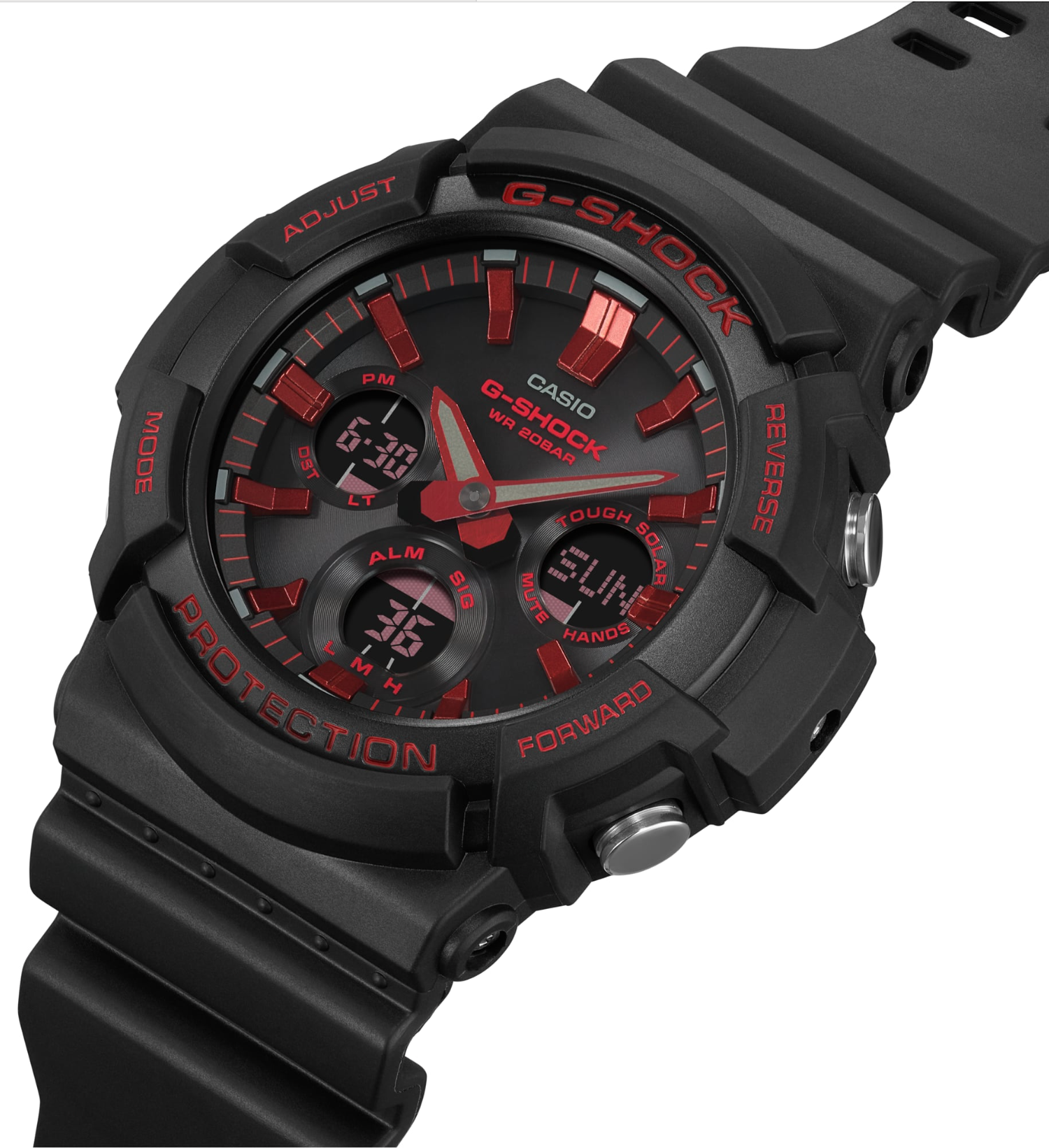 G-Shock Bluetooth Ignite Red/Ionic Black Watch - GAS100BNR-1A