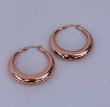 FV Hoops Rose Gold Hollow Hoops Earrings 40 mm - HOPLHR-E40