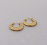 FV Yellow Gold Hollow Hoops Earrrings 20 mm - HOPLHY-E20