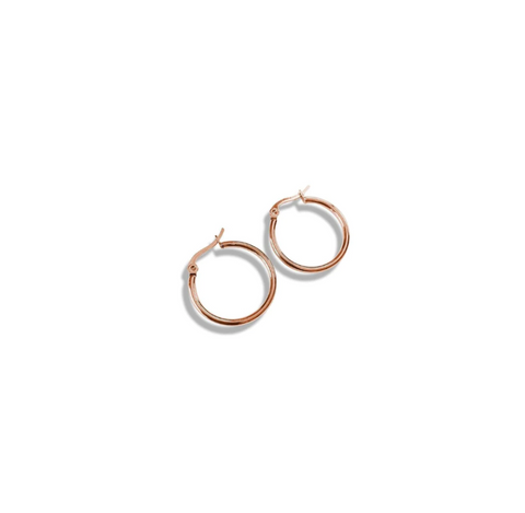 Hoop Earring Stainless Steel Rose 20 mm - HOPR-E20