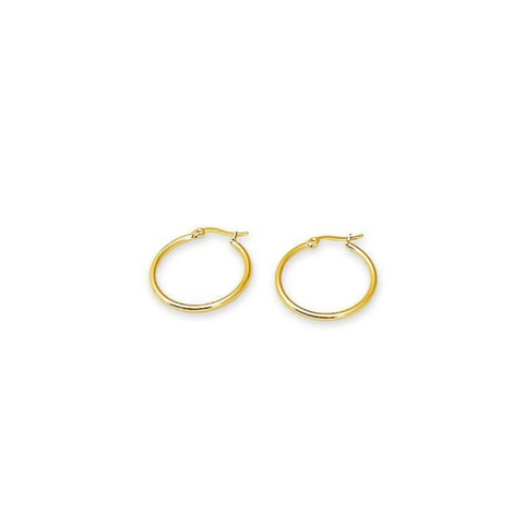 FV Hoops Yellow Gold Earring 30 mm - HOPY-E30