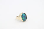 9ct Gold Mens Opal Ring