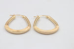 9ct Gold Pattern centre Hoops 20mm GE003