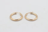 9ct Gold Round Hoops GE008