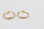 9ct Gold Round Hoops GE008