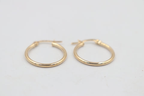 9ct Gold  Hoop Earrings GE022