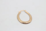 9ct Gold Prgressive profile Oval Shaped Hoops GE038