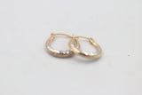 9ct Gold Diamond Cut textured Earring GE043