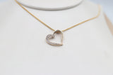 10ct Gold Diamond set Heart Pendent