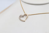 10ct Gold Diamond set Heart Pendent