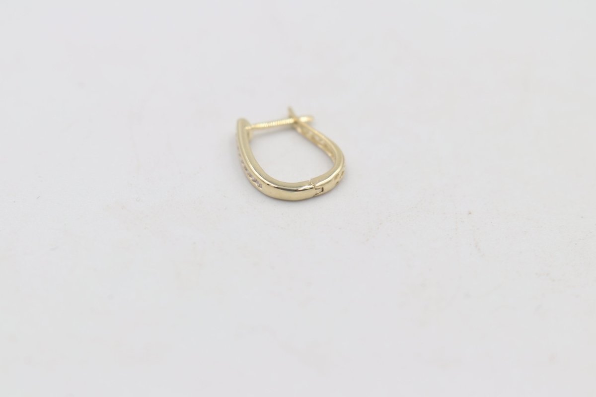 10K Gold Diamond huggies TDW 0.10 ct