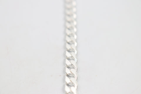Stg Silver Heavy Curb Link Chain  IR7