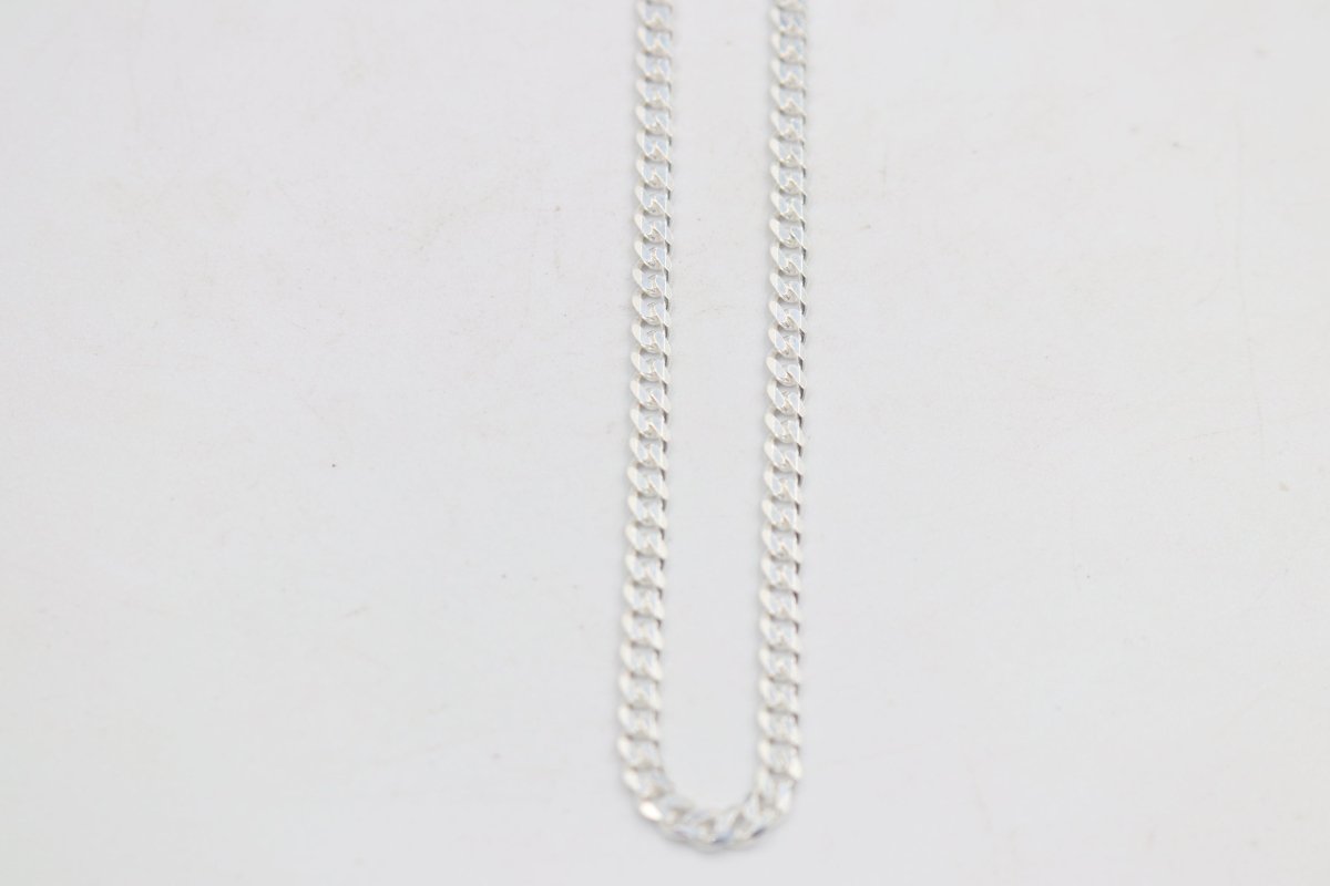 Stg Silver Curb Link Chain IR9 60cm