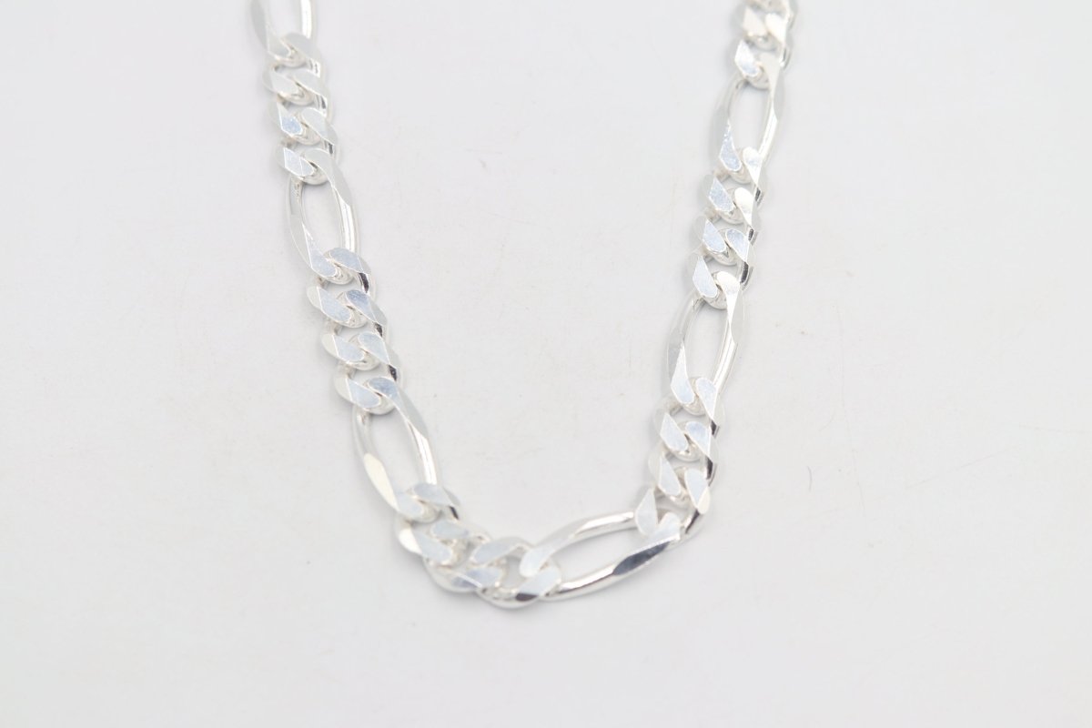 Stg Silver 3:1 Figaro Link Chain IR20