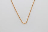 9ct Gold Solid Curb Link Chain 45cms