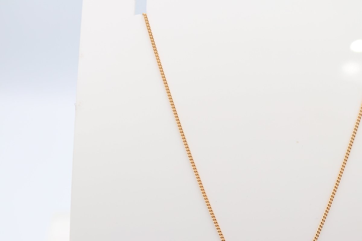 9ct Gold Solid Curb Link Chain 45cms