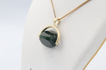 9ct Gold Spinner with Greenstone