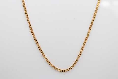 9ct Gold Solid Curb Link Chain 50cms