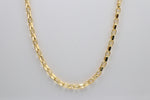 9ct Gold Oval Diamond Cut Beclcher Chain 50cms