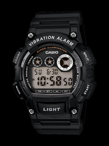 Casio Black Digital Vibrate Alarm Watch - W-735H-1AV