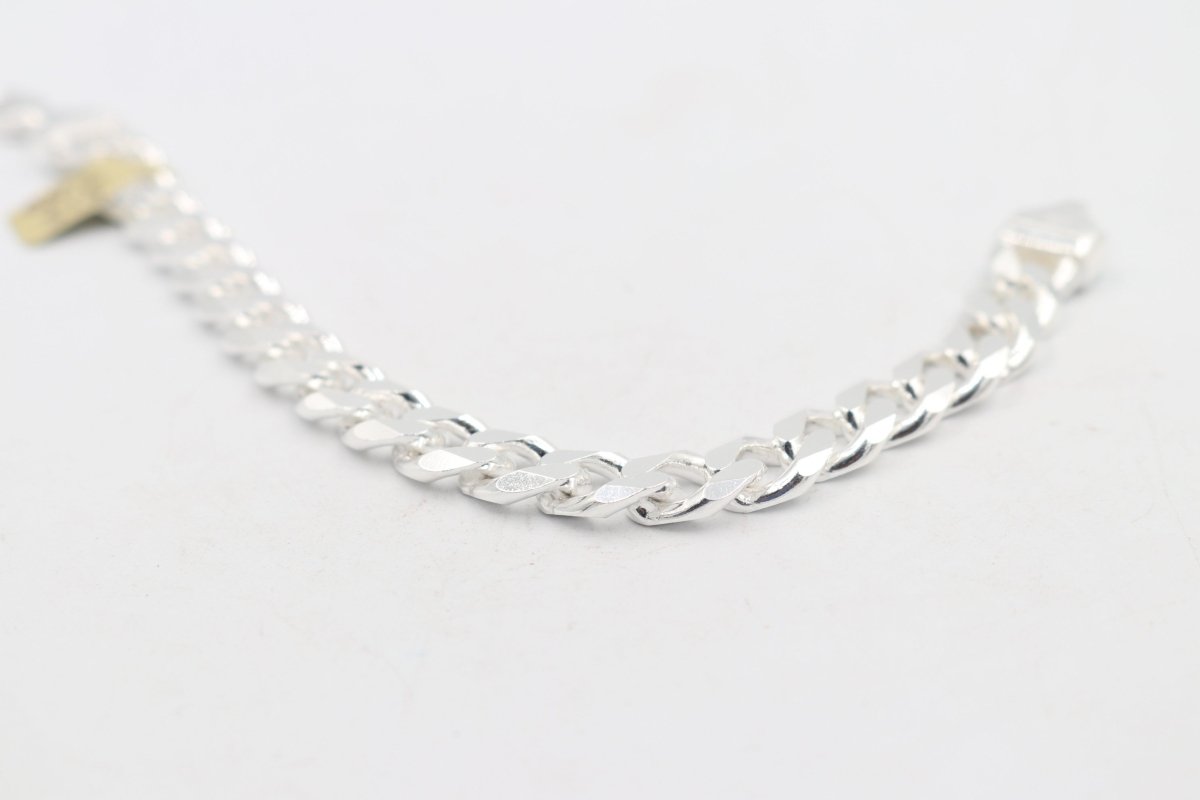 Sterling Silver Heavy Curb link Bracelet IRB04