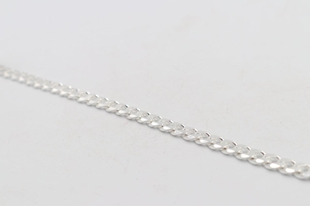 Sterling Silver Curb link Bracelet IRB58