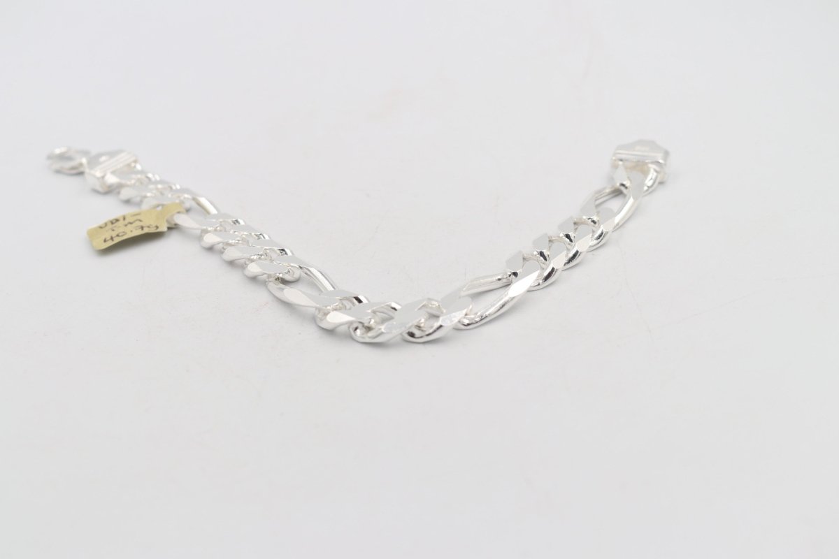Sterling Silver 3:1 Figaro Bracelet IRB07