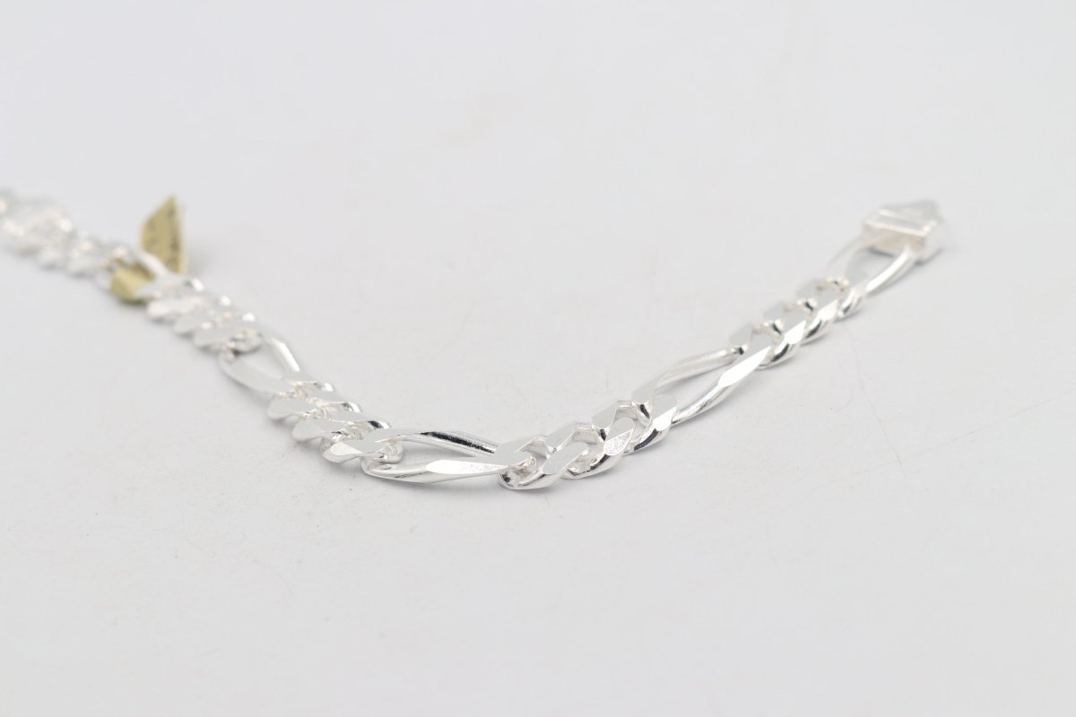 Sterling Silver 3:1 Figaro Bracelet IRA08