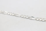 Sterling Silver 3:1 Figaro Bracelet IRA10
