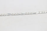Sterling Silver 3:1 Figaro Bracelet IRA12