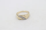 9ct Gold Mens CZ ring