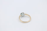 9ct Gold Genuine Emerald & Diamond ring