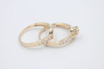 9ct Solid Gold CZ Dress ring Set