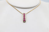 9ct Gold Ruby and Diamond Pendent