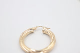 9ct Gold Fancy Twist Hoop Earrings