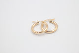 9ct Gold Plain Hoop Earrings