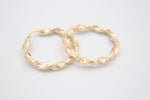 9ct Gold Twist Hoop Earrings