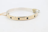 9ct Gold on Silver Bangle with sapphire
