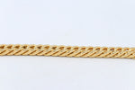 Gold Plated  Heavy Curb link Bracelet 23cm GP04