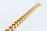 Gold Plated  Heavy Curb link Bracelet 23cm GP06