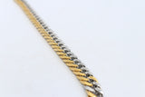 Gold Plated & Stainelss Steel Heavy Curb link Bracelet 23cm GP08